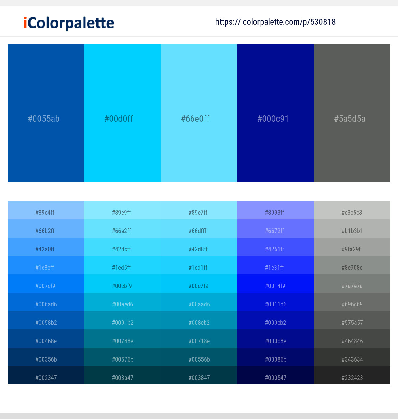 24 Latest Color Schemes With Deep Sky Blue And Dark Blue Color Tone