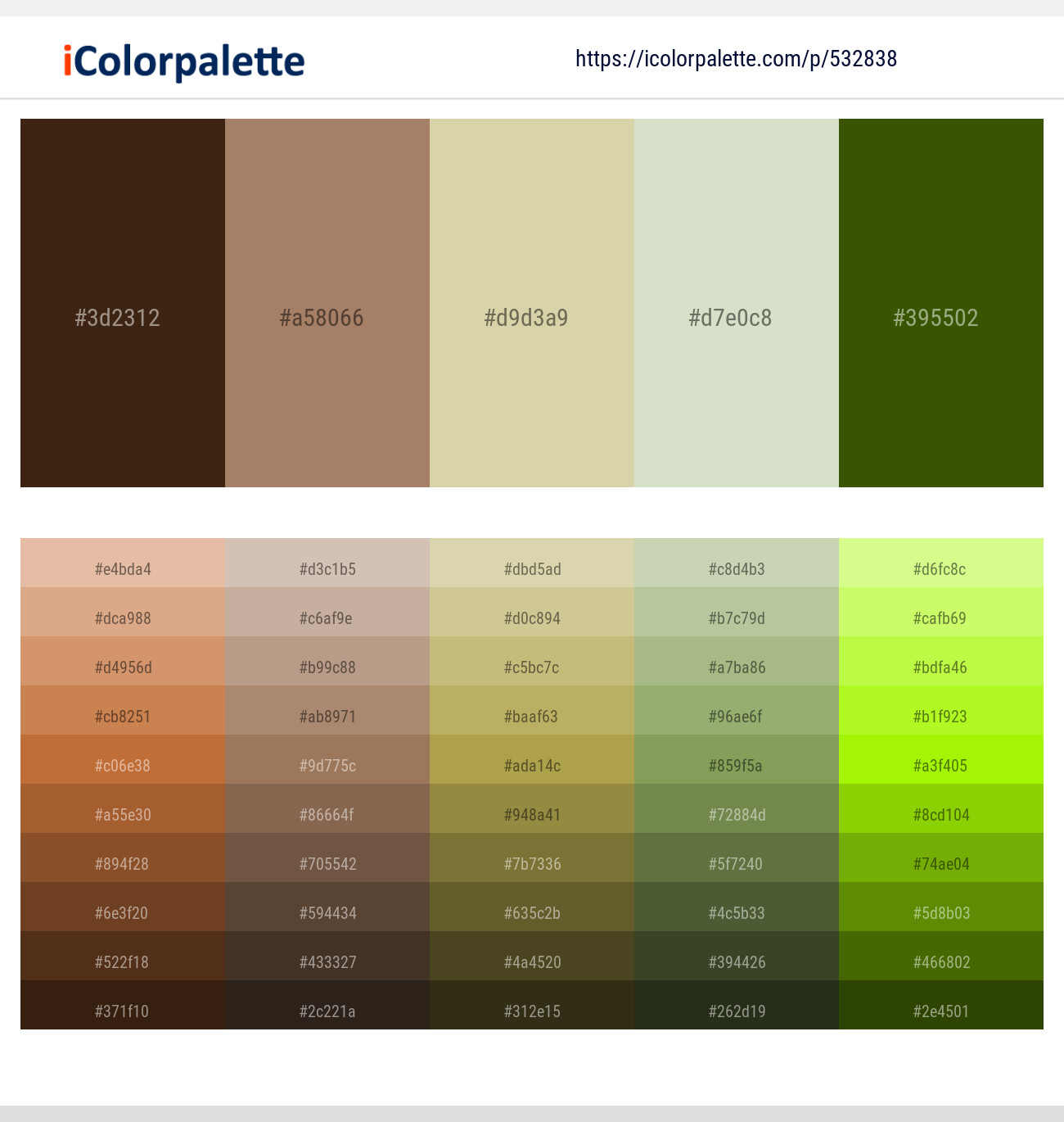 Color scheme palette image  Brown color schemes, Beige color