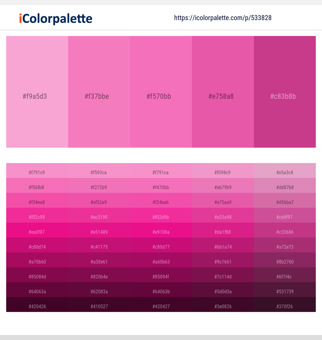 533828Lavender Pink – Persian Pink – Persian Pink – Deep Blush – Medium Red Violet Color scheme