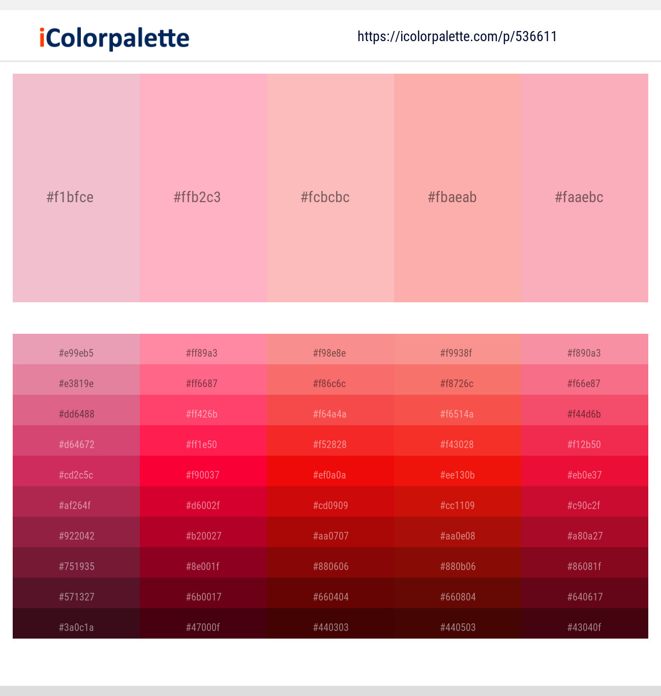 536611Beauty Bush – Carnation Pink – Melon – Rose Bud – Lavender Pink Color scheme