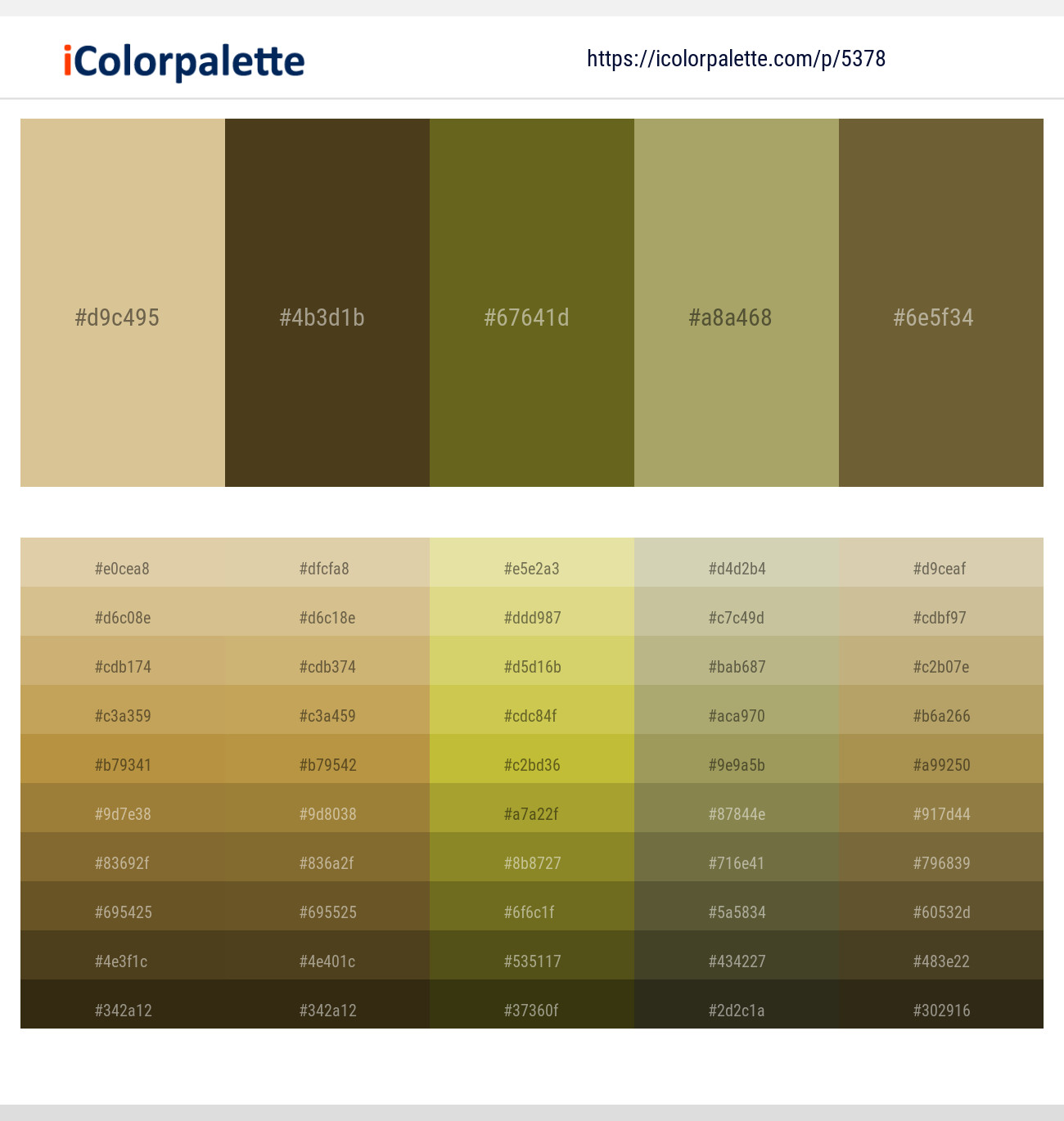 Pavlova – Metallic Bronze – Himalaya – Green Smoke – Yellow Metal Color scheme