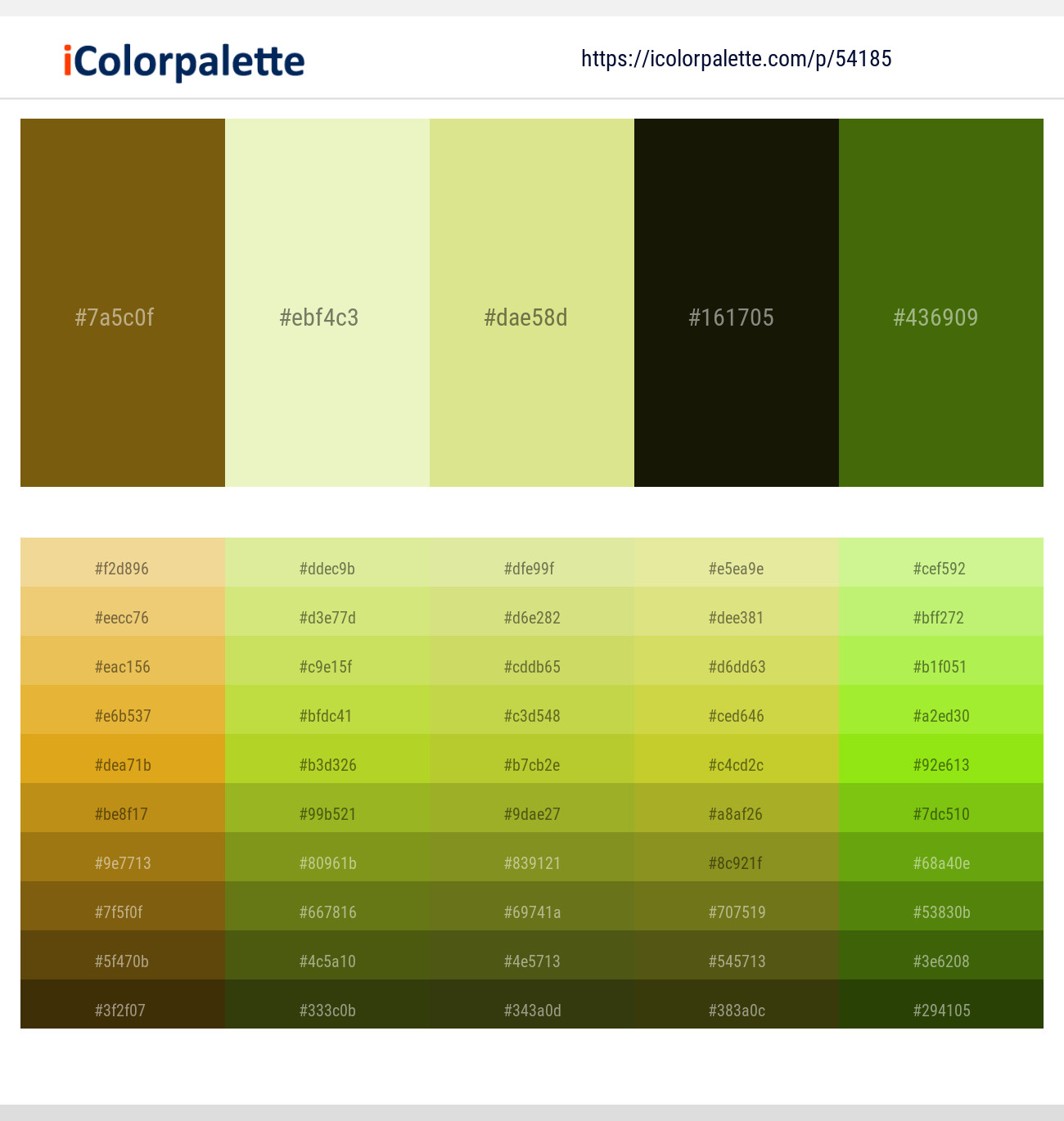 1 Latest Color Schemes with Spicy Mustard And Yellow Green Color tone