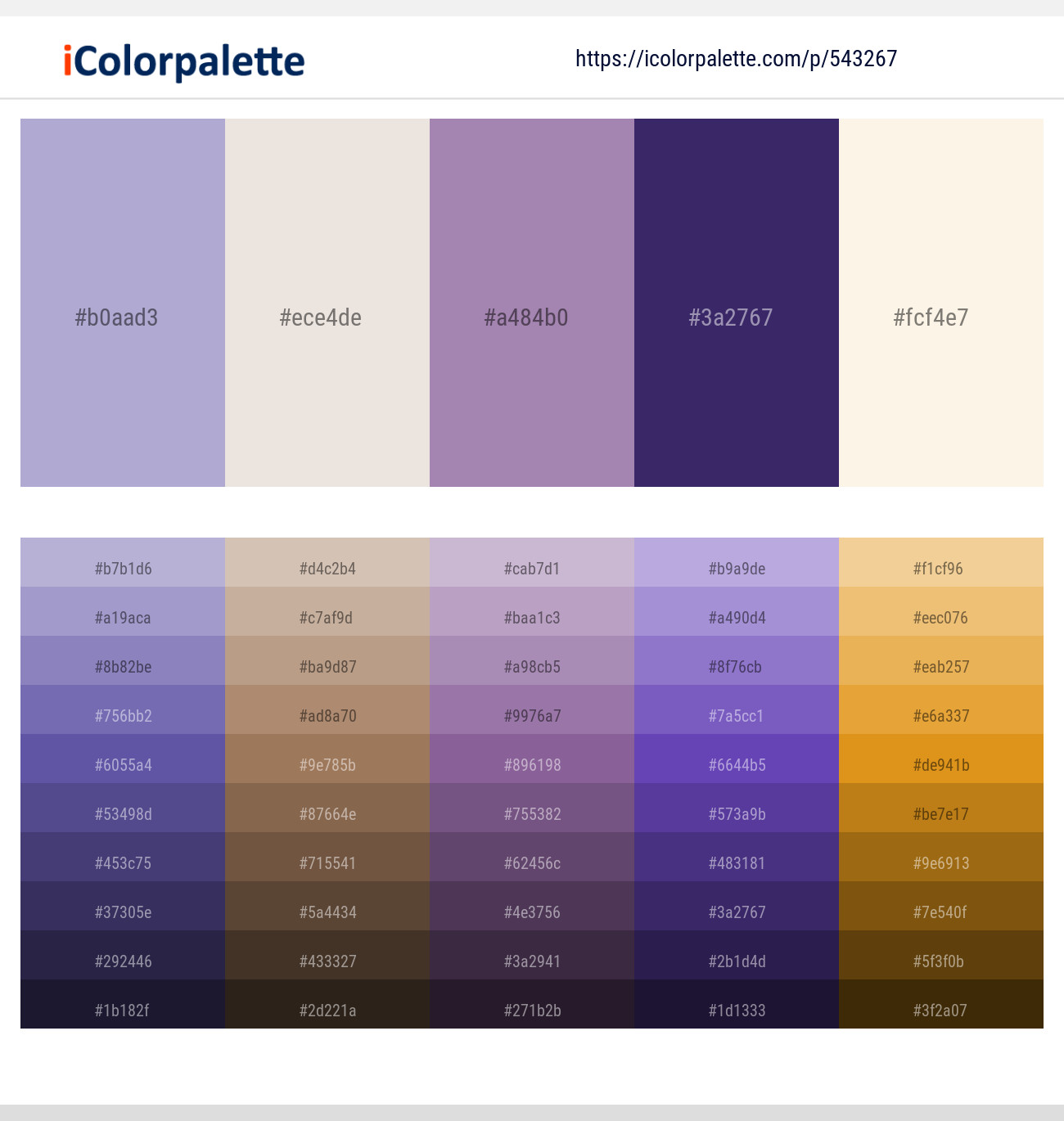 480+ Latest Color Schemes with Lavender Purple Color tone combinations |  2022 | iColorpalette