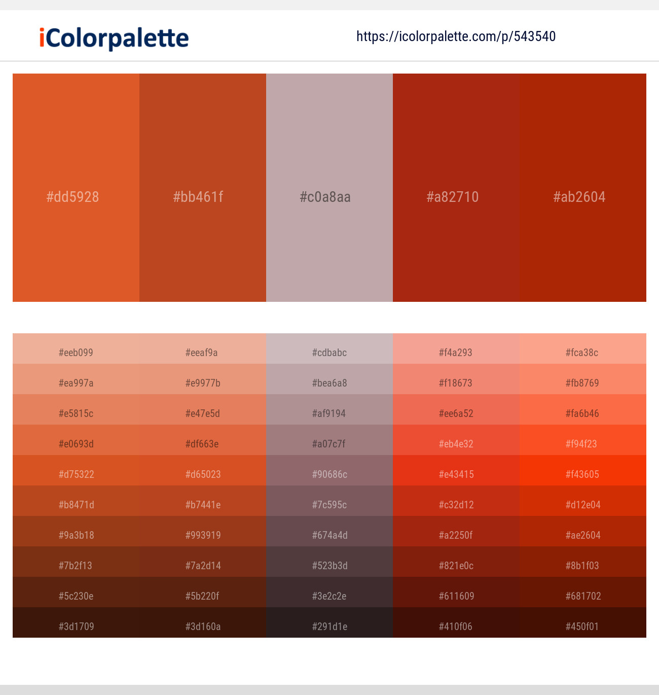 2990+ Schemes with Dark Red Color tone combinations | 2022 | iColorpalette