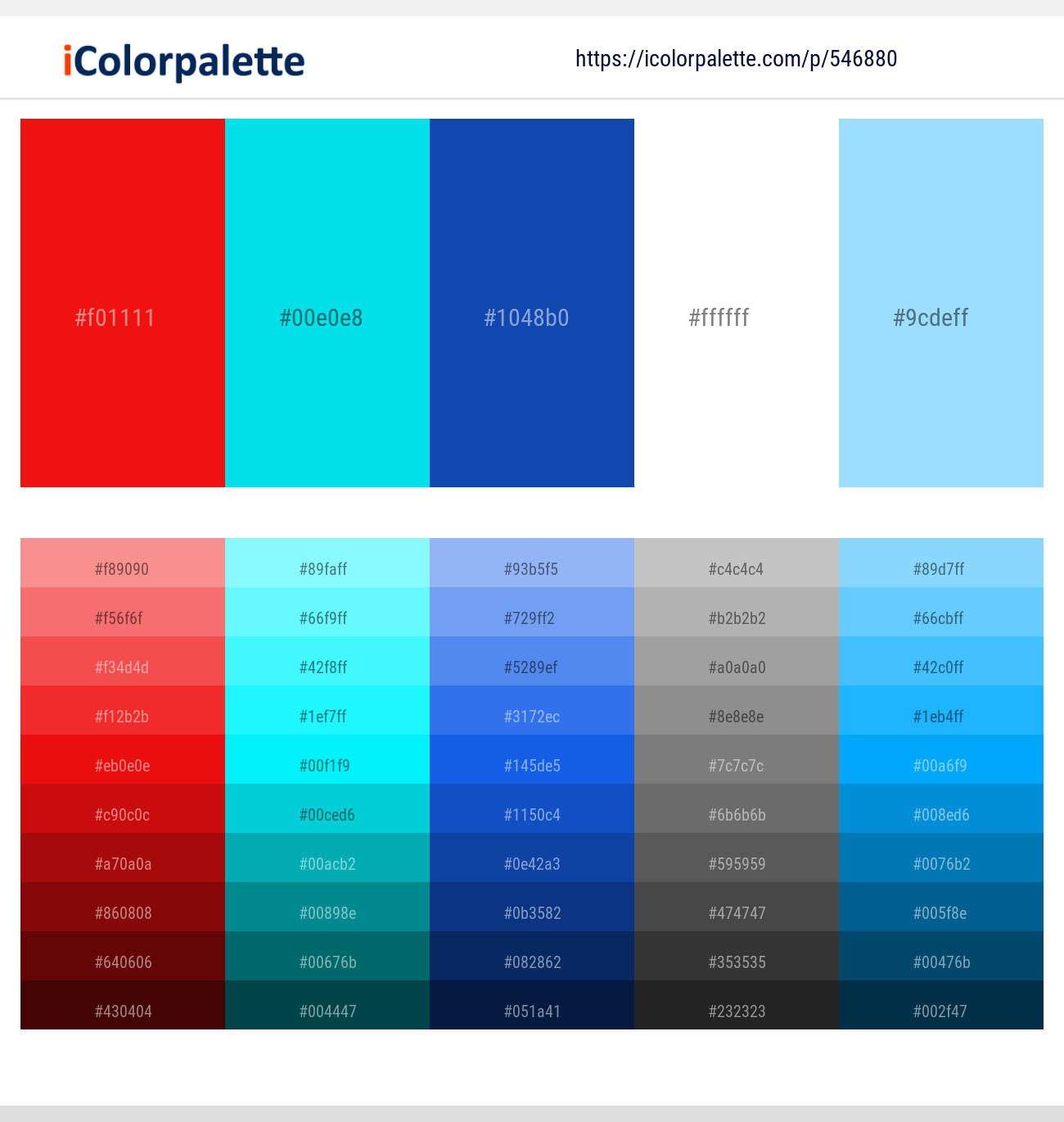 12 Latest Color Schemes with Red And Light Sky Blue Color tone