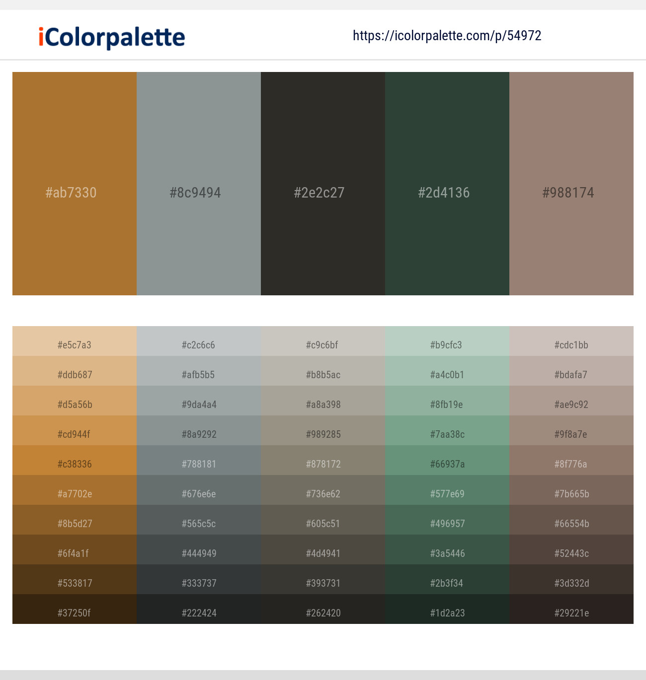 1 Latest Color Schemes with Copper And Dune Color tone combinations ...