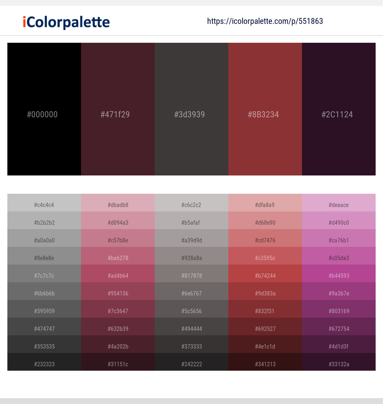 Black – Cocoa Bean – Mine Shaft – El Salva – Tamarind Color scheme