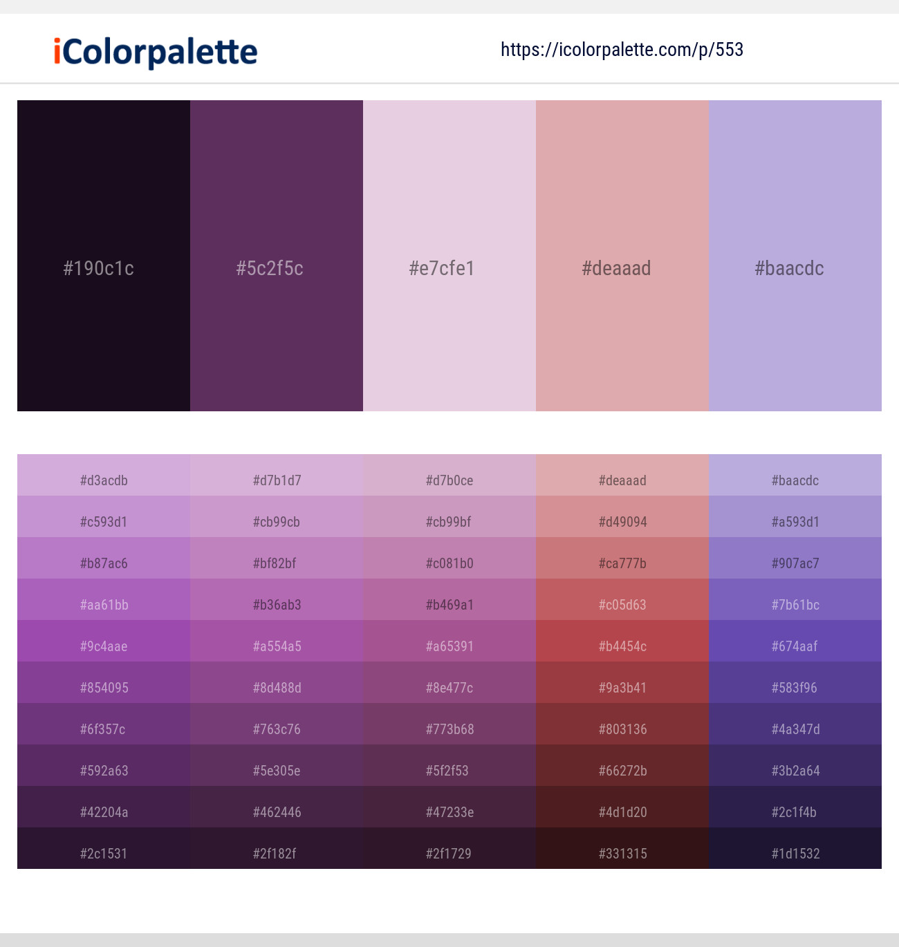 1 Latest Color Schemes with Blossom And Cold Purple Color tone