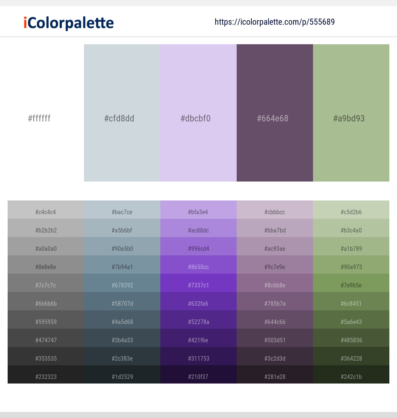 555689White – Geyser – French Lilac – Salt Box – Swamp Green Color scheme