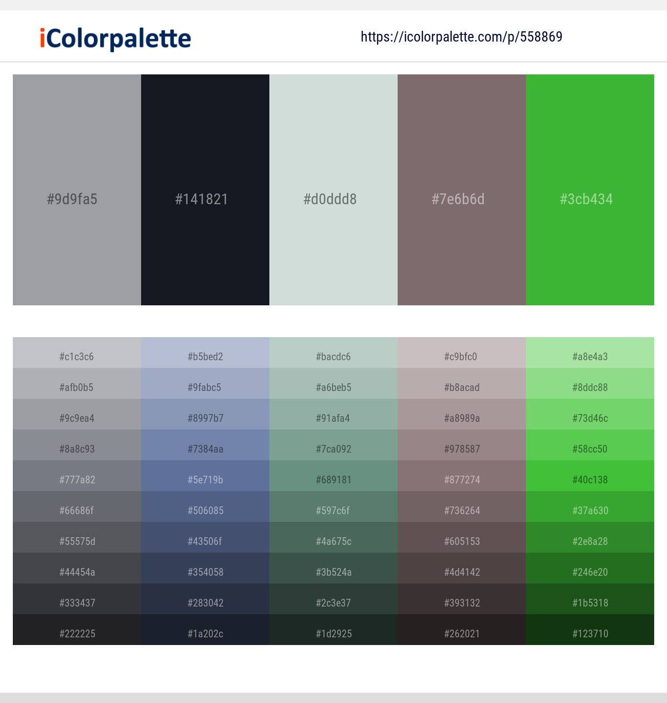 Santas Gray – Mirage – Nebula – Spicy Pink – Apple Color scheme