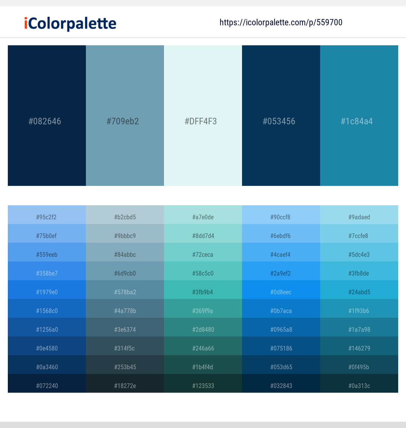 Powder Blue Color Palette - Powder Blue Color Schemes