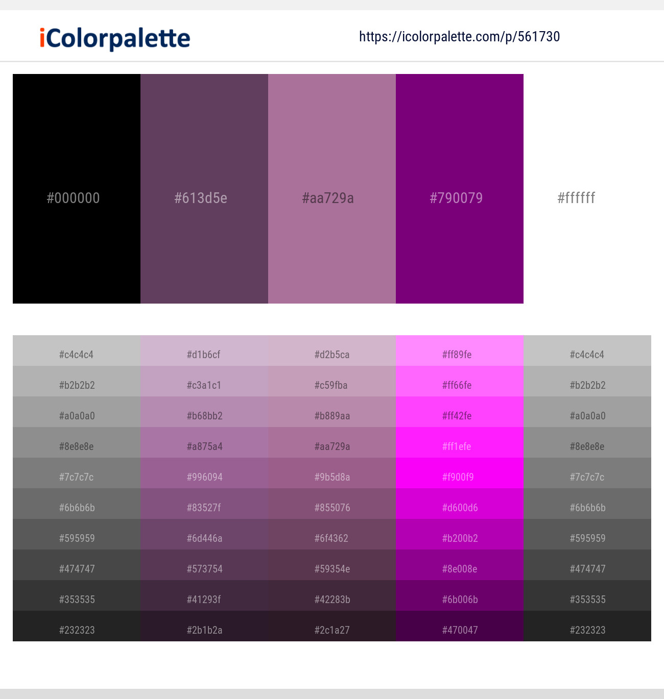 22+ Purple And Black Color Palette