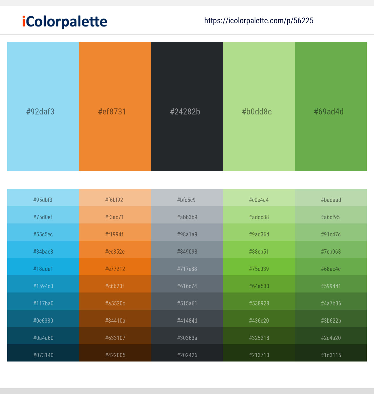 Jordy Blue – Jaffa – Shark – Feijoa – Chelsea Cucumber Color scheme