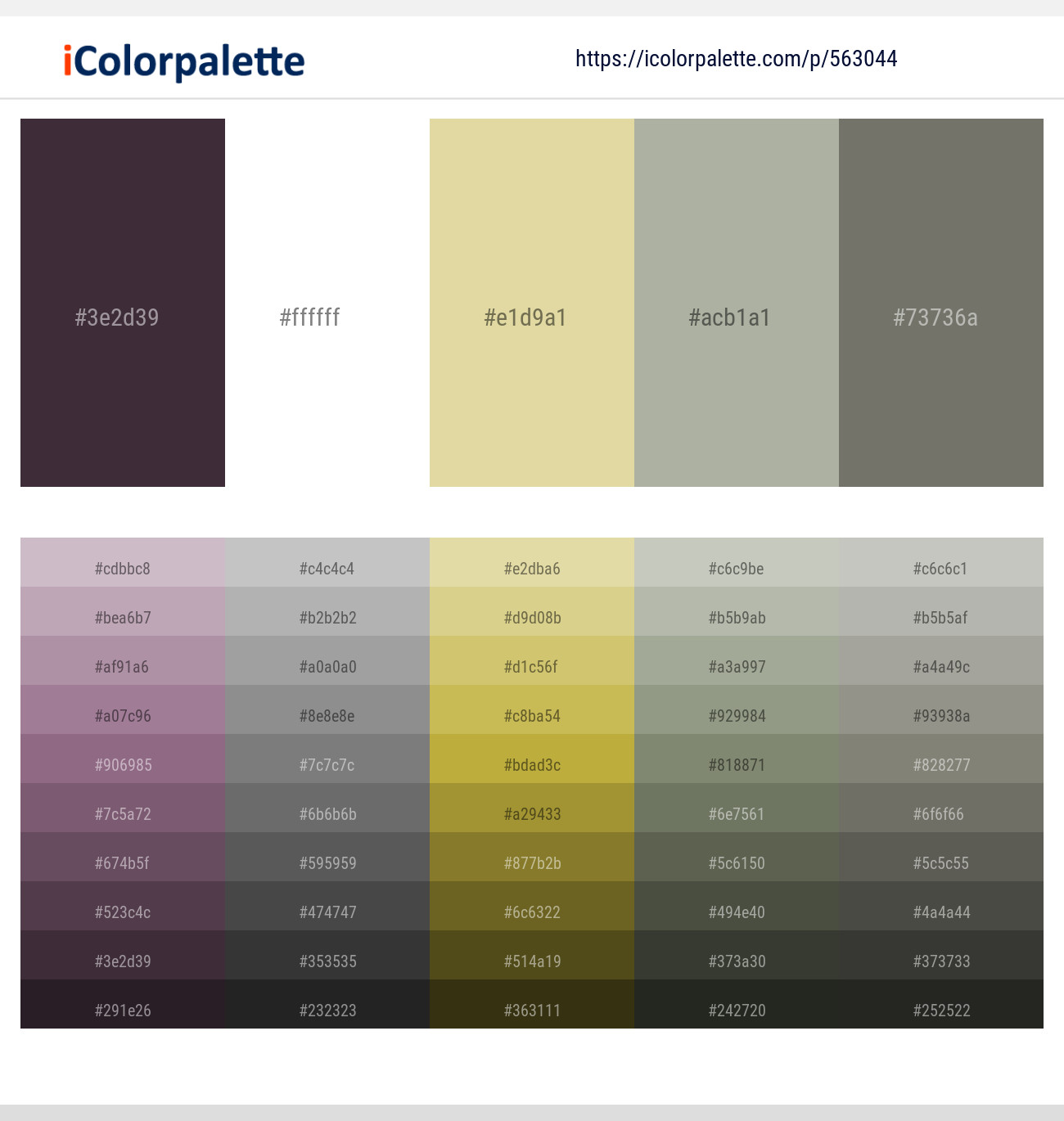 563044Thunder – White – Sapling – Bud – Ironside Gray Color scheme