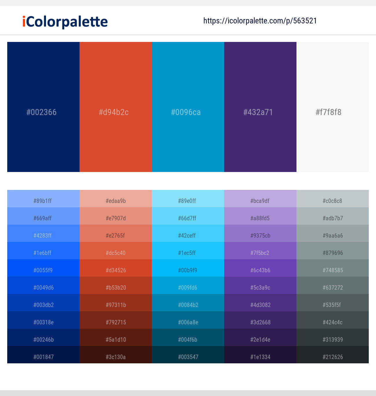 170+ Latest Color Schemes with Pacific Blue Color tone