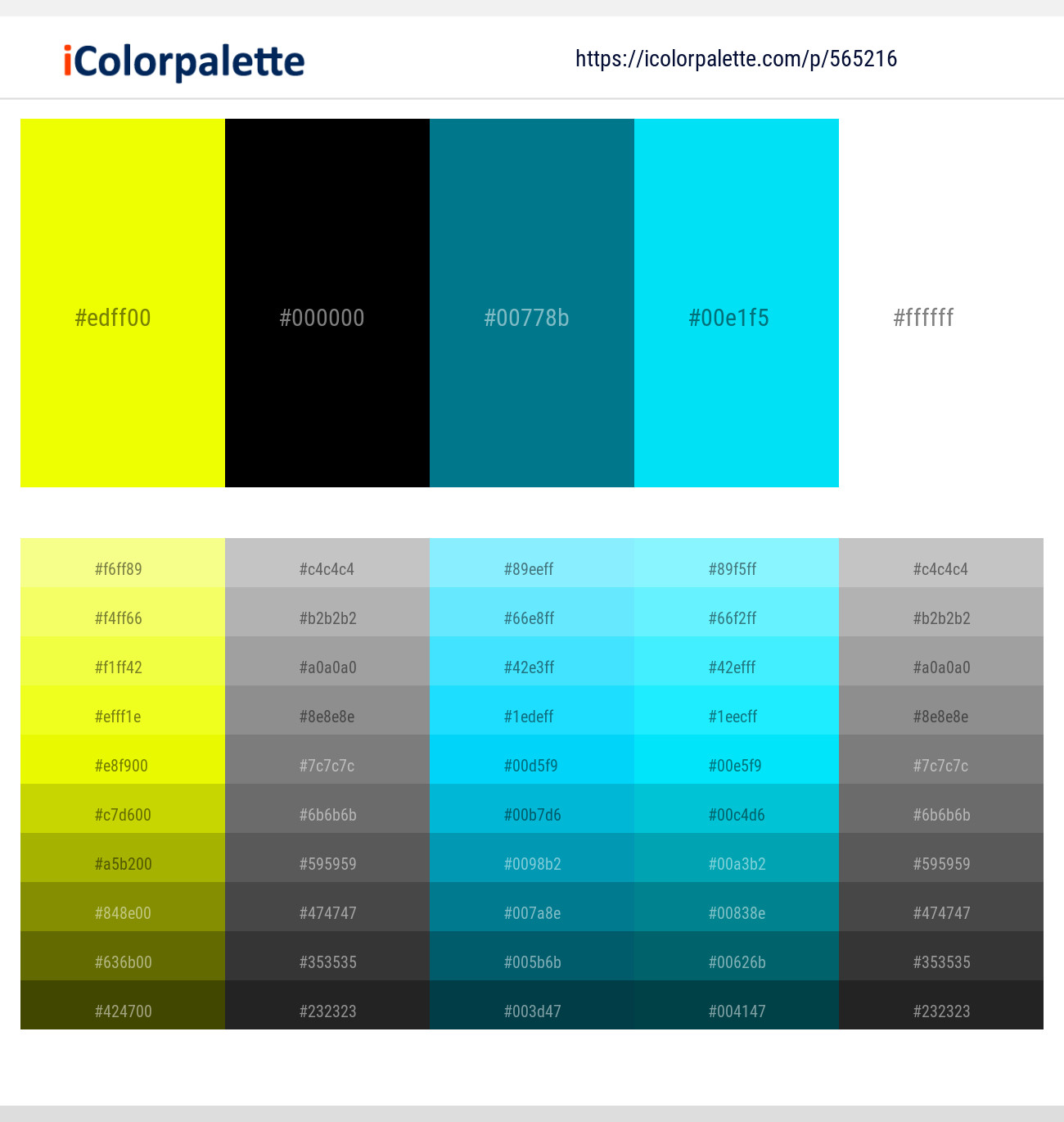 dark blue and cyan  Color Palette Ideas
