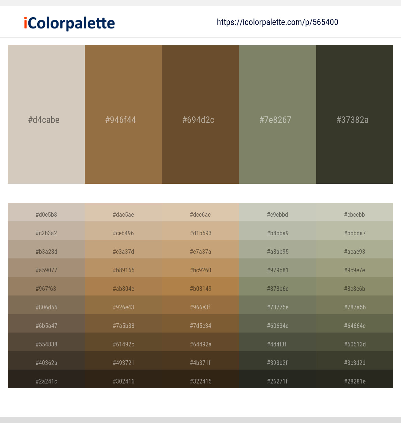Sisal – Cape Palliser – Spice – Flax Smoke – Rangitoto Color scheme