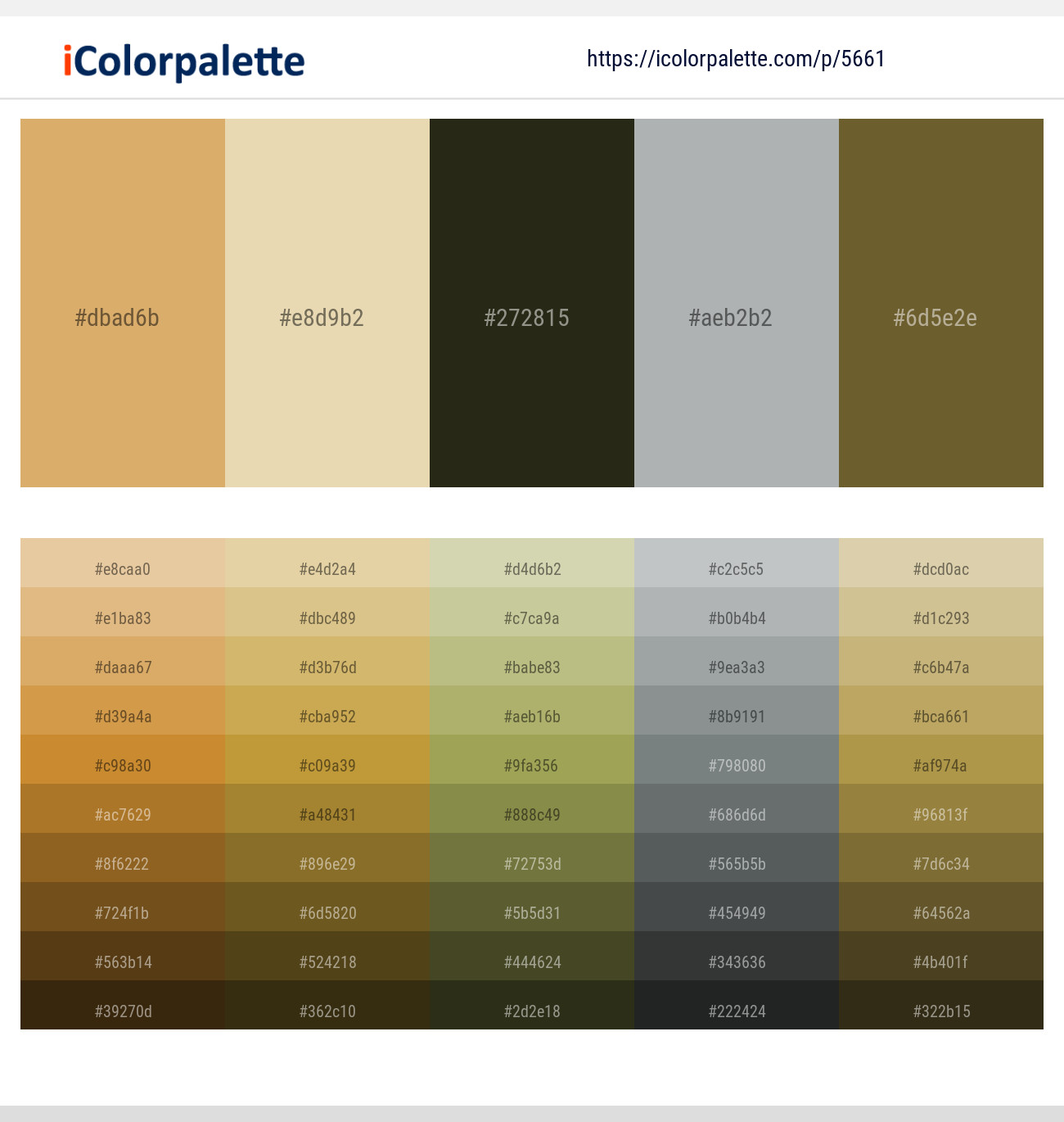 Harvest Gold – Raffia – Black Olive – Edward – Shingle Fawn Color scheme