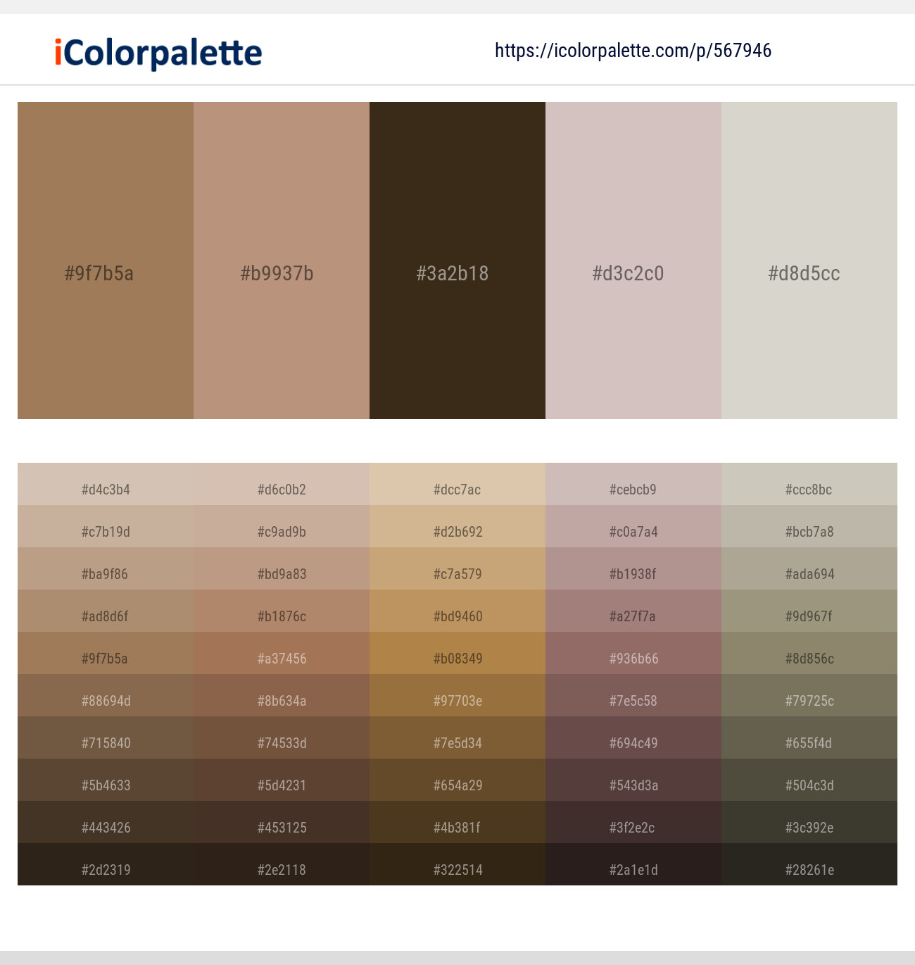 Leather – Brandy Rose – Black Marlin – Cold Turkey – Timberwolf Color scheme