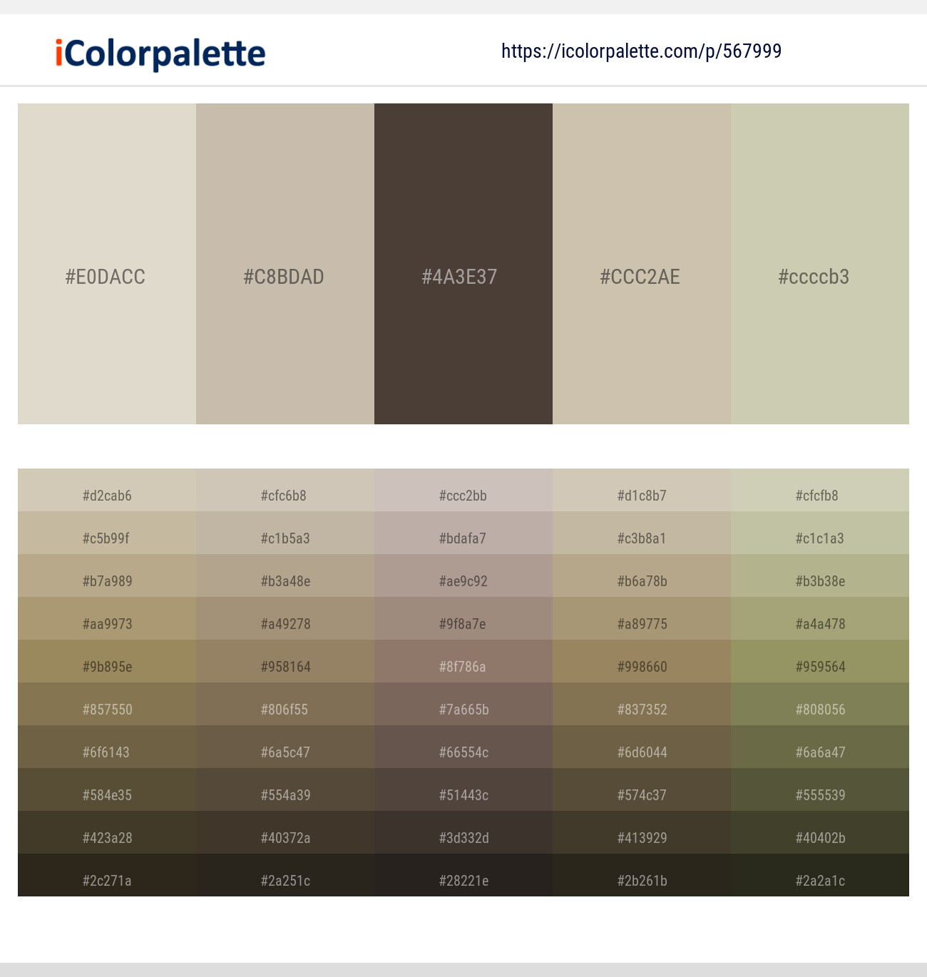 567999Satin Linen – Bison Hide – Taupe – Soft Amber – Foggy Gray Color scheme