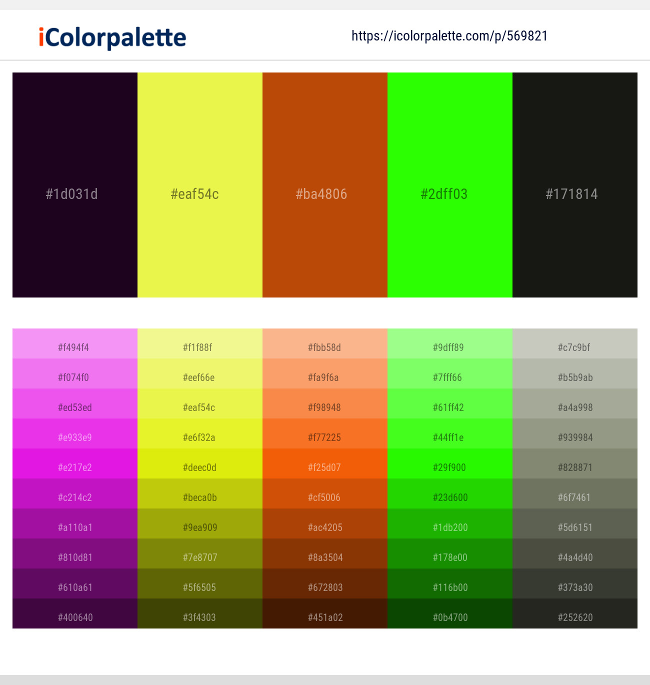 Melanzane – Starship – Vesuvius – Harlequin – Log Cabin Color scheme