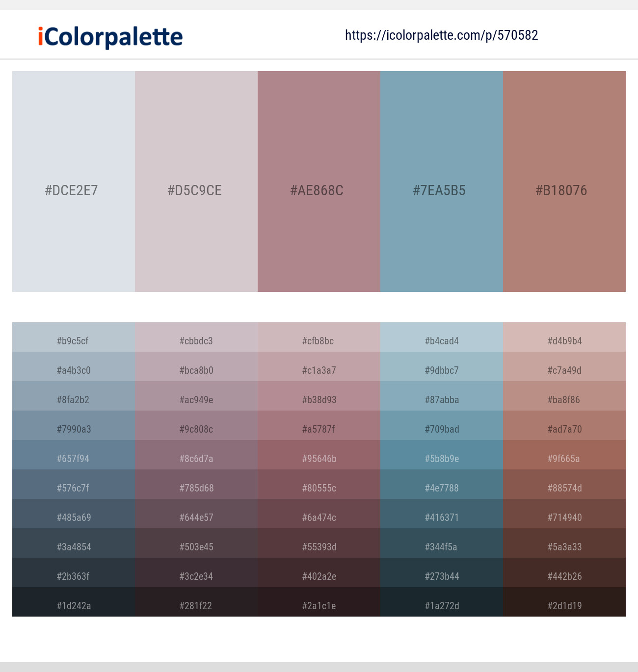 570582Geyser – Lola – Pharlap – Bali Hai – Brandy Rose Color scheme