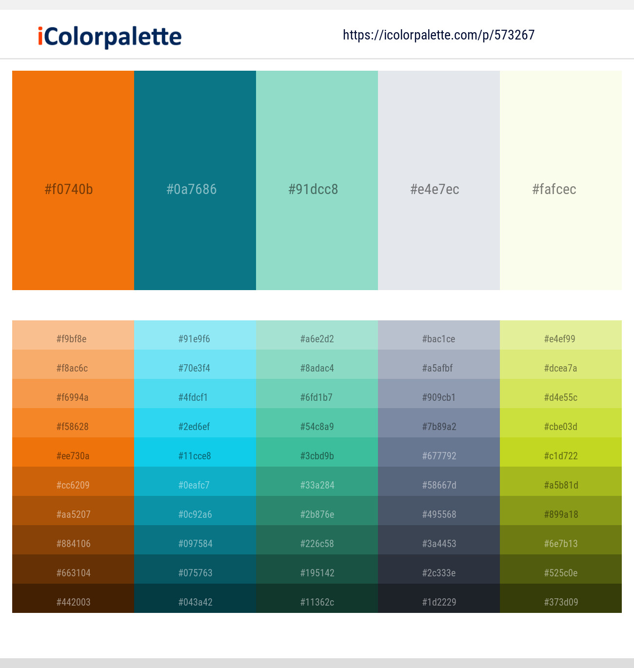 573267Christine – Surfie Green – Algae Green – Athens Gray – Coconut Cream Color scheme