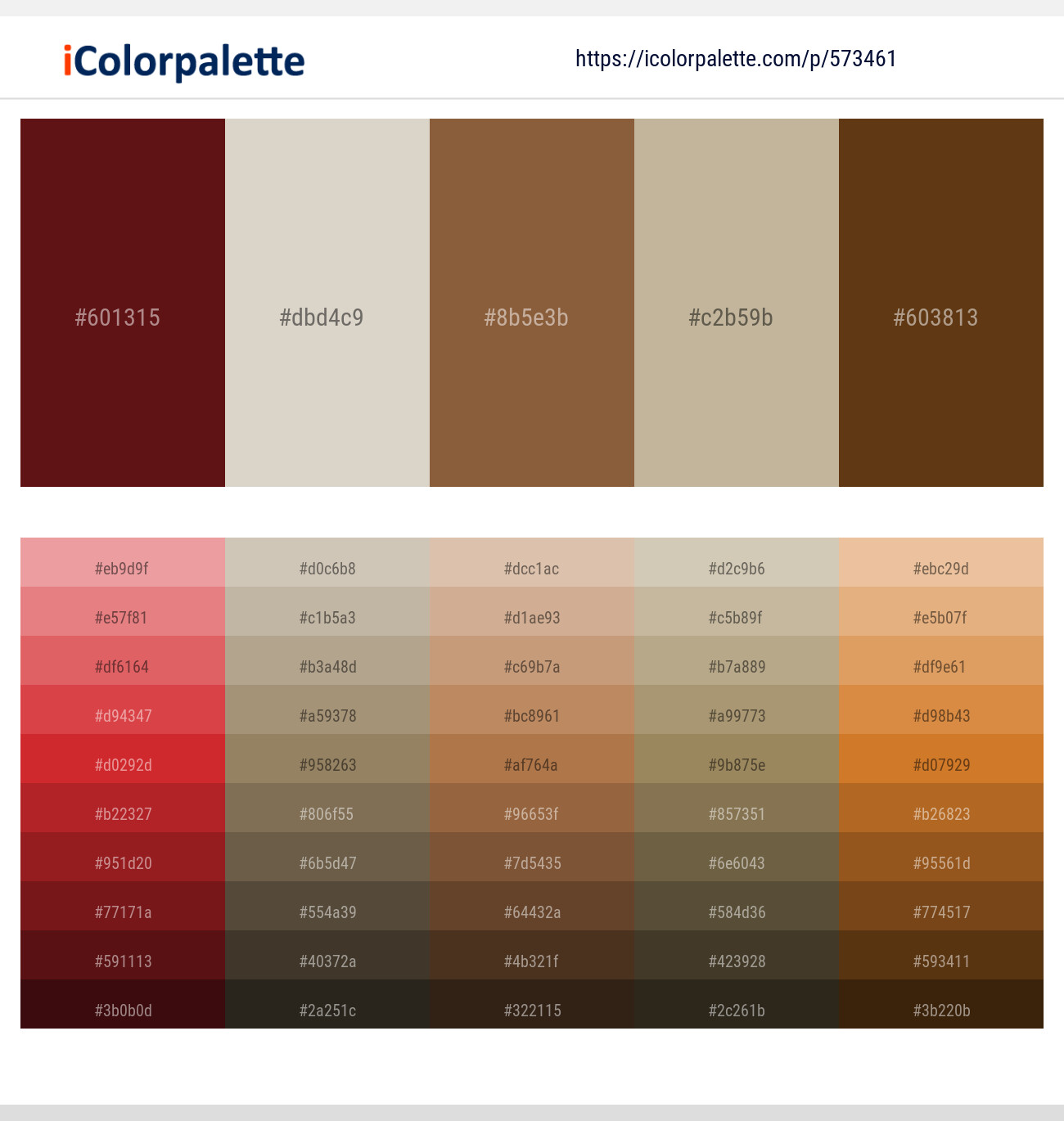 573461Cherrywood – Sisal – Potters Clay – Coral Reef – Jambalaya Color scheme