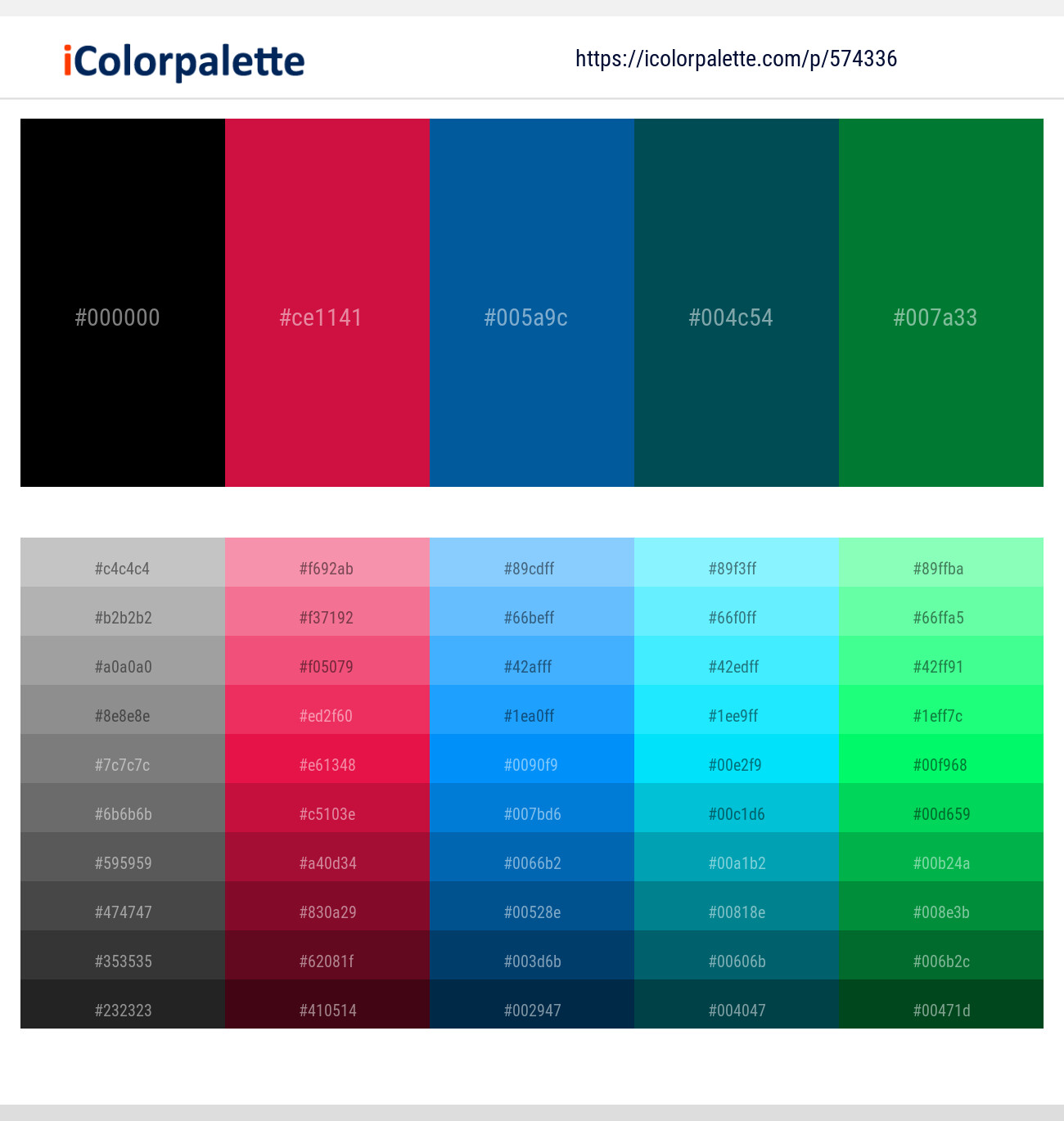 Teal and Green – iColorpalette