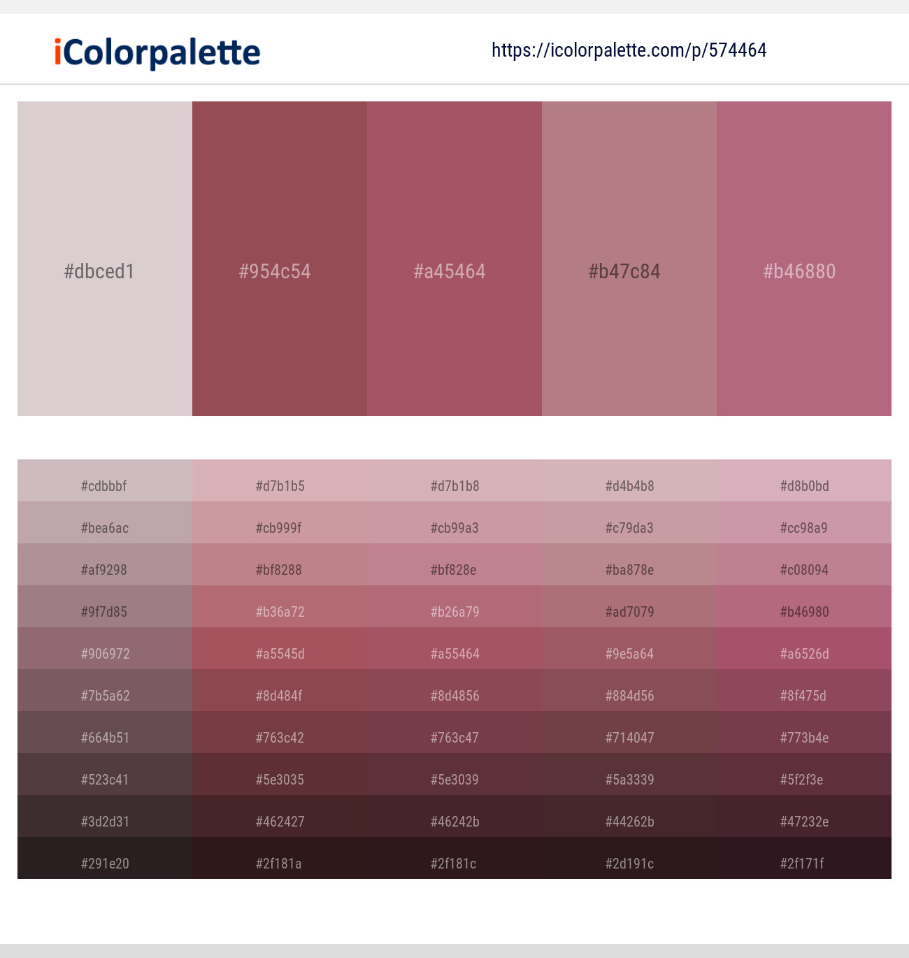 574464Swiss Coffee – Copper Rust – Cadillac – Turkish Rose – Tapestry Color scheme