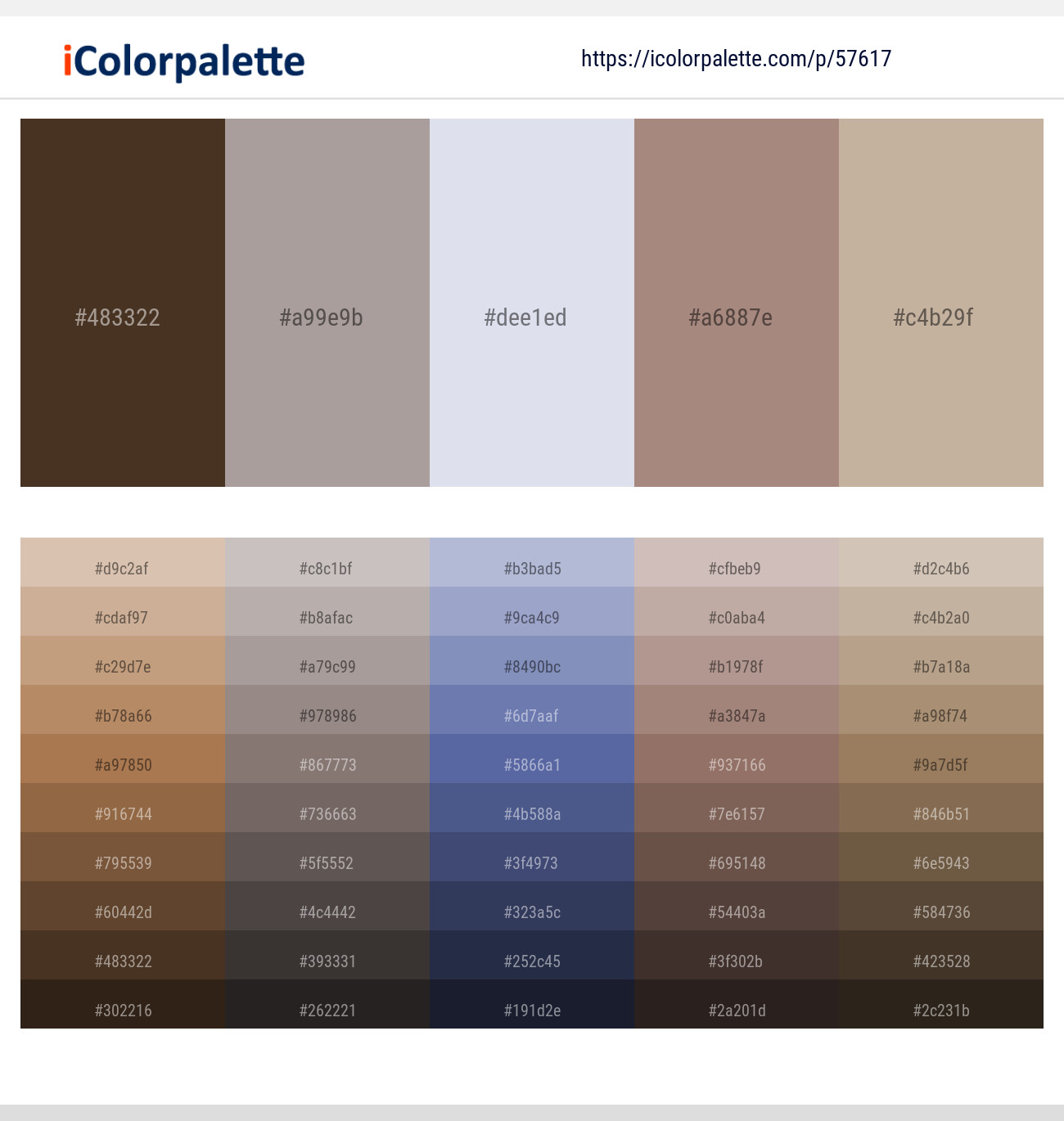 Iroko – Martini – Mystic – Pharlap – Coral Reef Color scheme