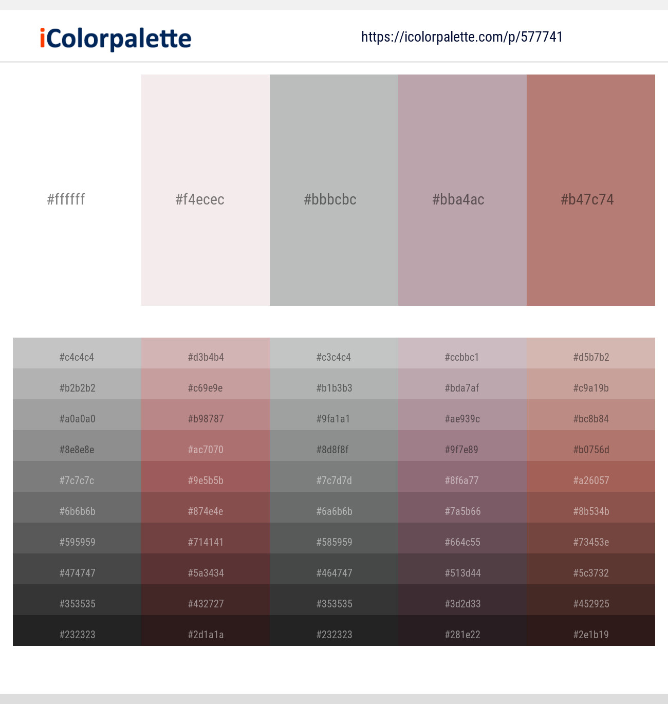 577741White – Soft Peach – Silver Sand – Pink Swan – Brandy Rose Color scheme
