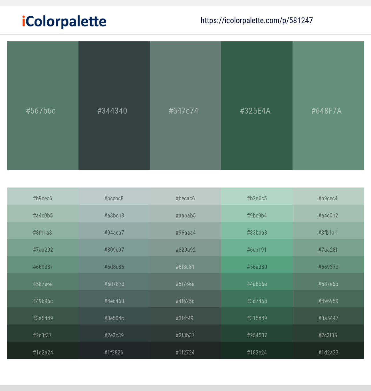 Como – Cape Cod – Viridian Green – Stromboli – Viridian Green Color scheme