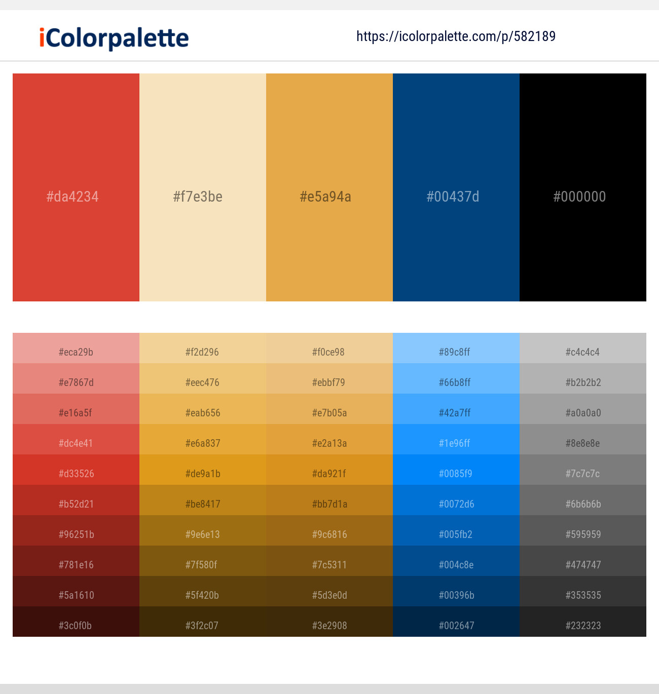 Punch – Givry – Anzac – Regal Blue – Black Color scheme