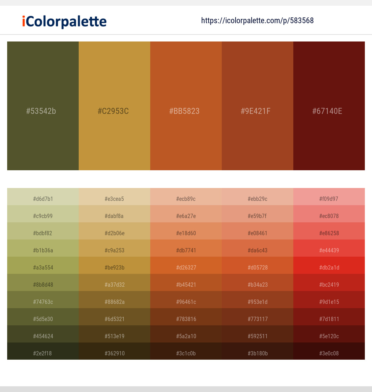 Woodland – Tussock – Desert – Cognac – Dark Tan Color scheme