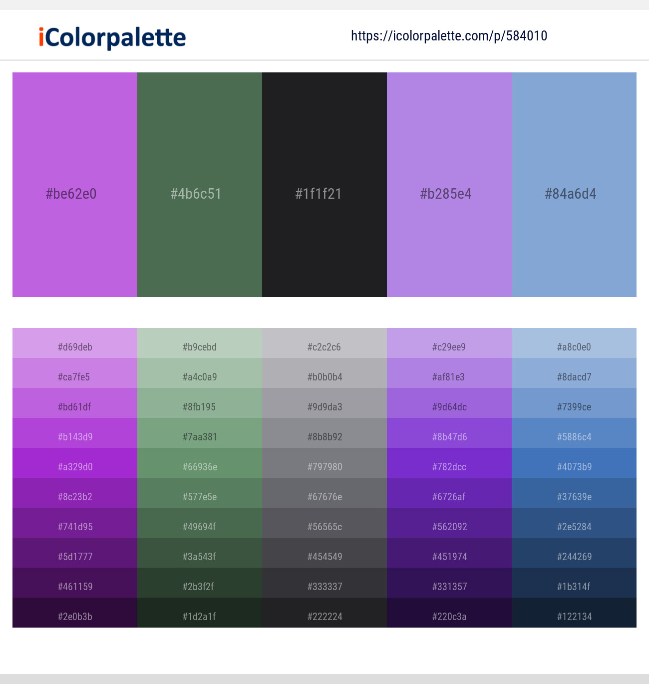 Lavender – Axolotl – Shark – Lavender – Polo Blue Color scheme
