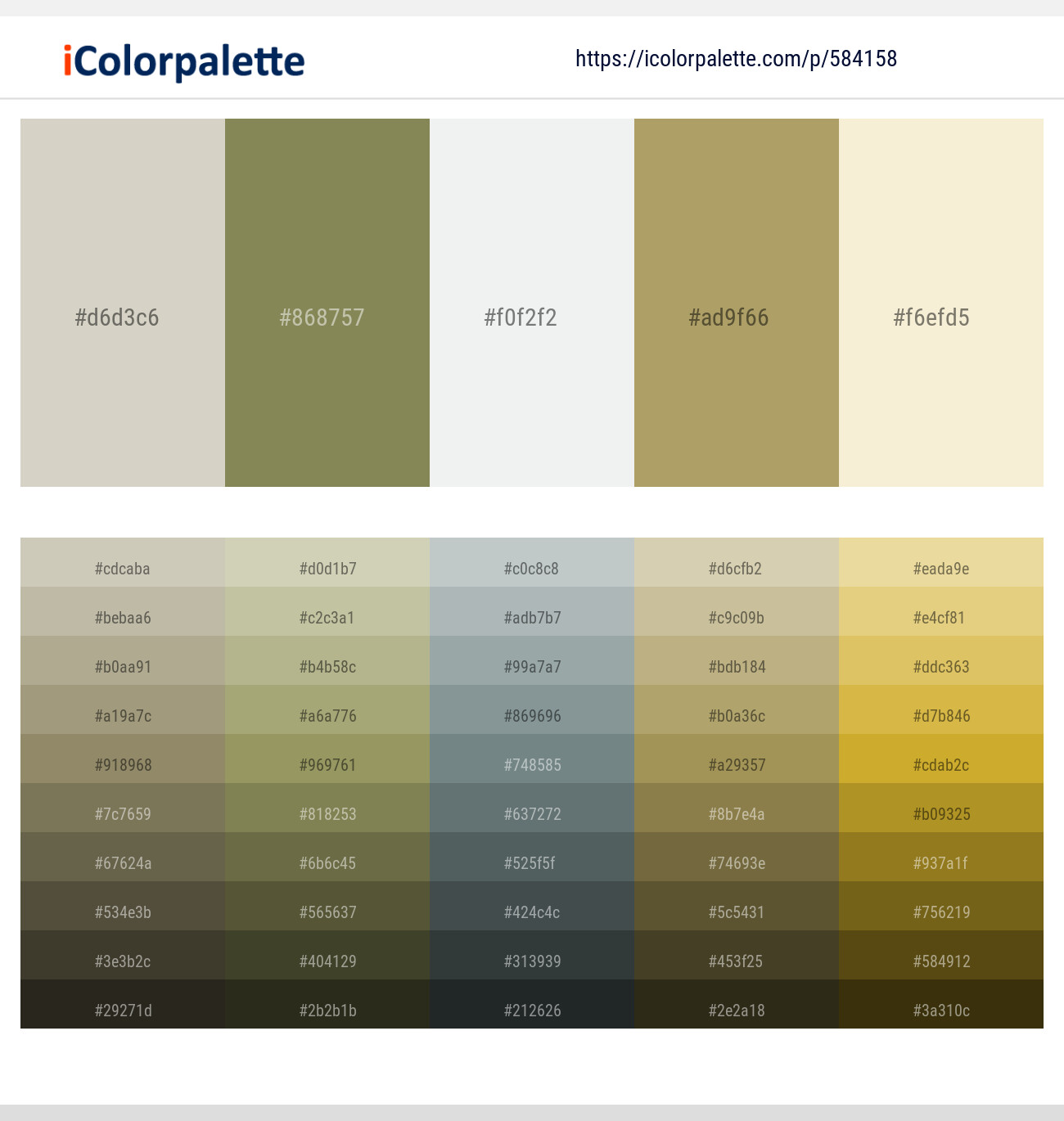Swirl – Clay Creek – Black Haze – Teak – Albescent White Color scheme