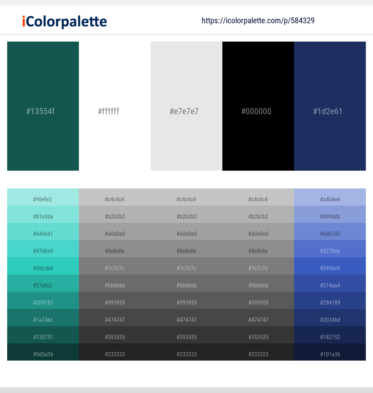 Eden – White – Mercury – Black – Biscay Color scheme
