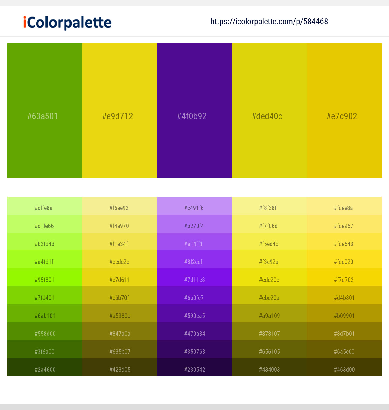 Limeade – Barberry – Windsor – Bitter Lemon – Corn Color scheme