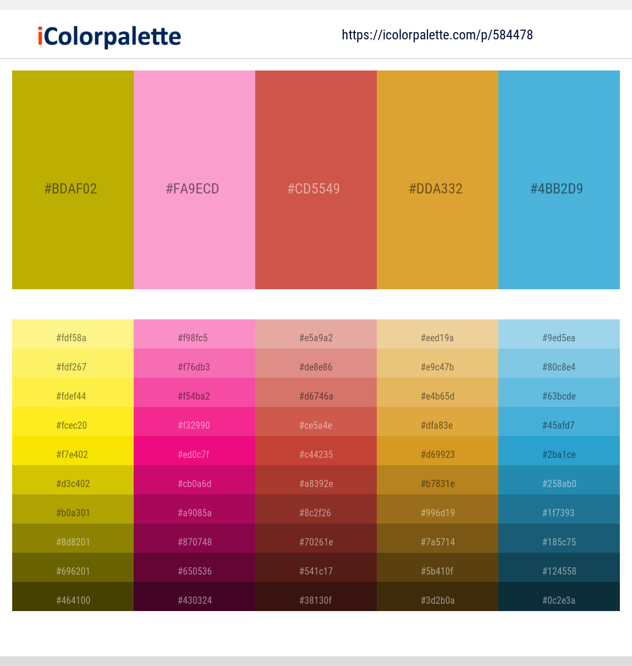 584478Buddha Gold – Lavender Pink – Chestnut Rose – Golden Grass – Shakespeare Color scheme