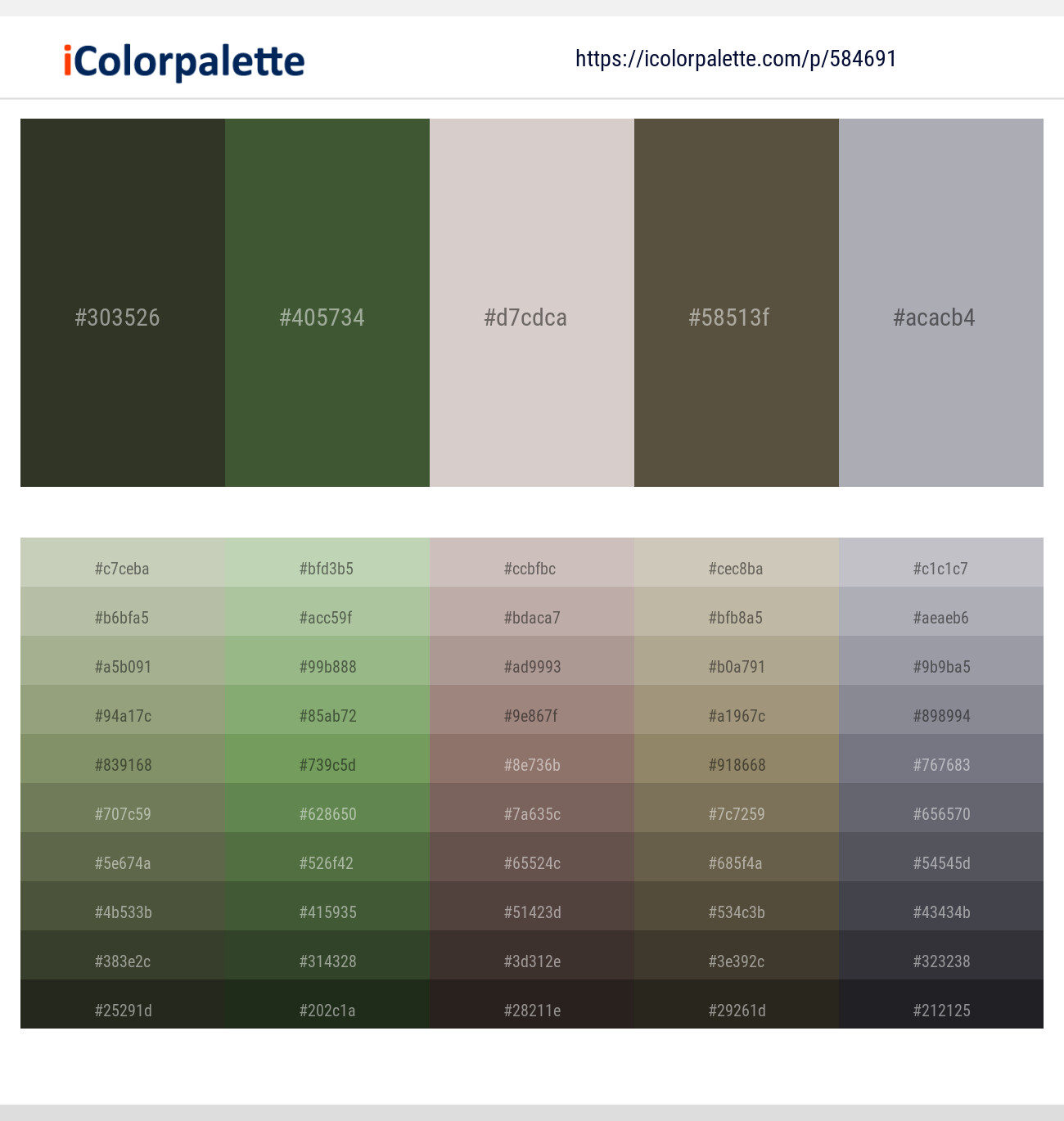 Rangitoto – Tom Thumb – Swirl – Kabul – Spun Pearl Color scheme