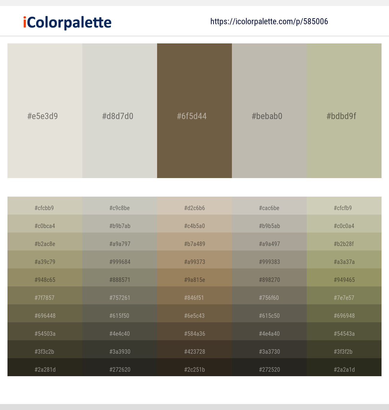 585006Moon Mist – Timberwolf – Tobacco Brown – Tide – Eagle Color scheme