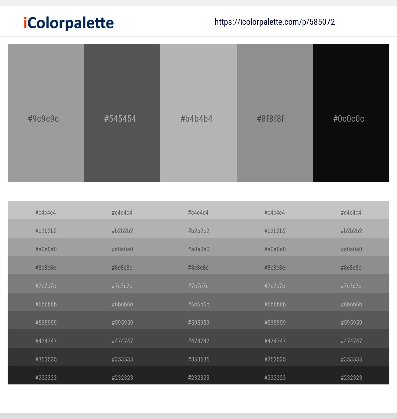 Dusty Gray – Emperor – Nobel – Gray – Cod Gray Color scheme