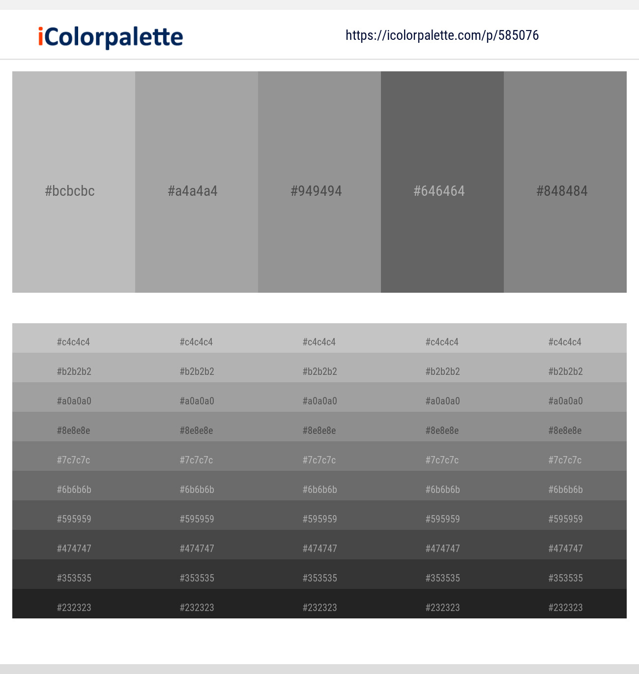 Silver – Silver Chalice – Dusty Gray – Dove Gray – Gray Color scheme