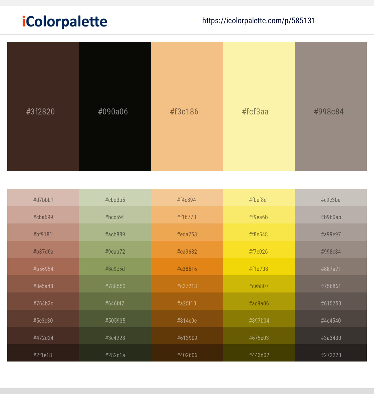 Bistre – Marshland – Manhattan – Drover – Squirrel Color scheme