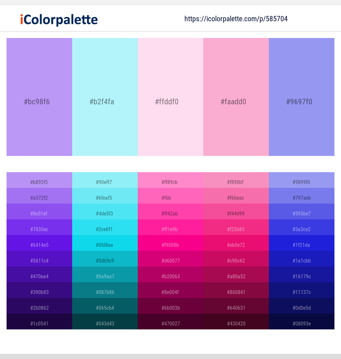 585704Perfume – Charlotte – Pale Rose – Lavender Pink – Portage Color scheme