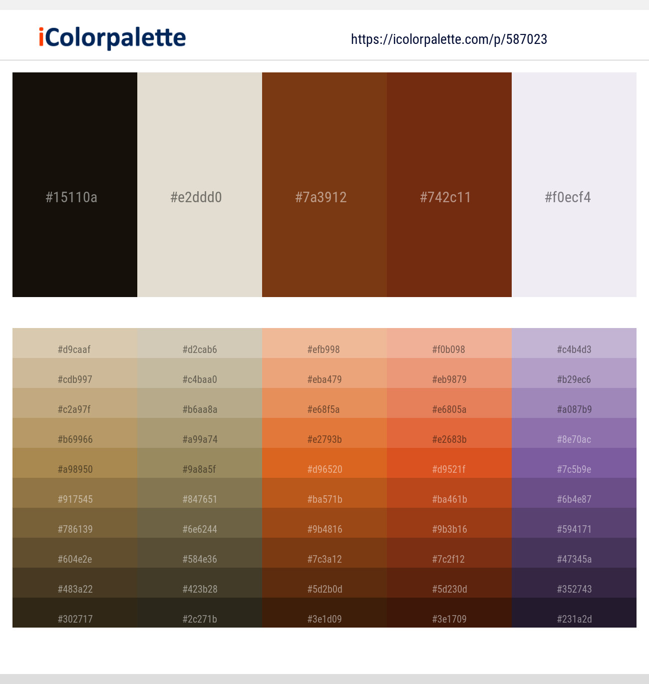 Eternity – Satin Linen – Copper Canyon – Pueblo – Whisper Color scheme