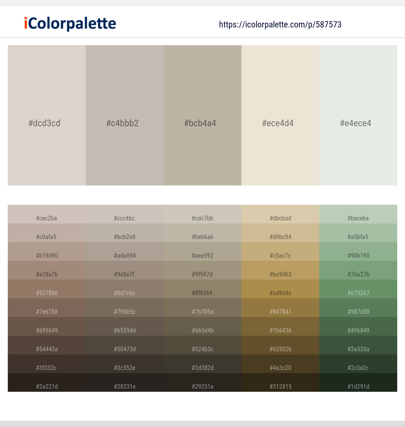 587573Swirl – Tea – Nomad – White Rock – Gray Nurse Color scheme