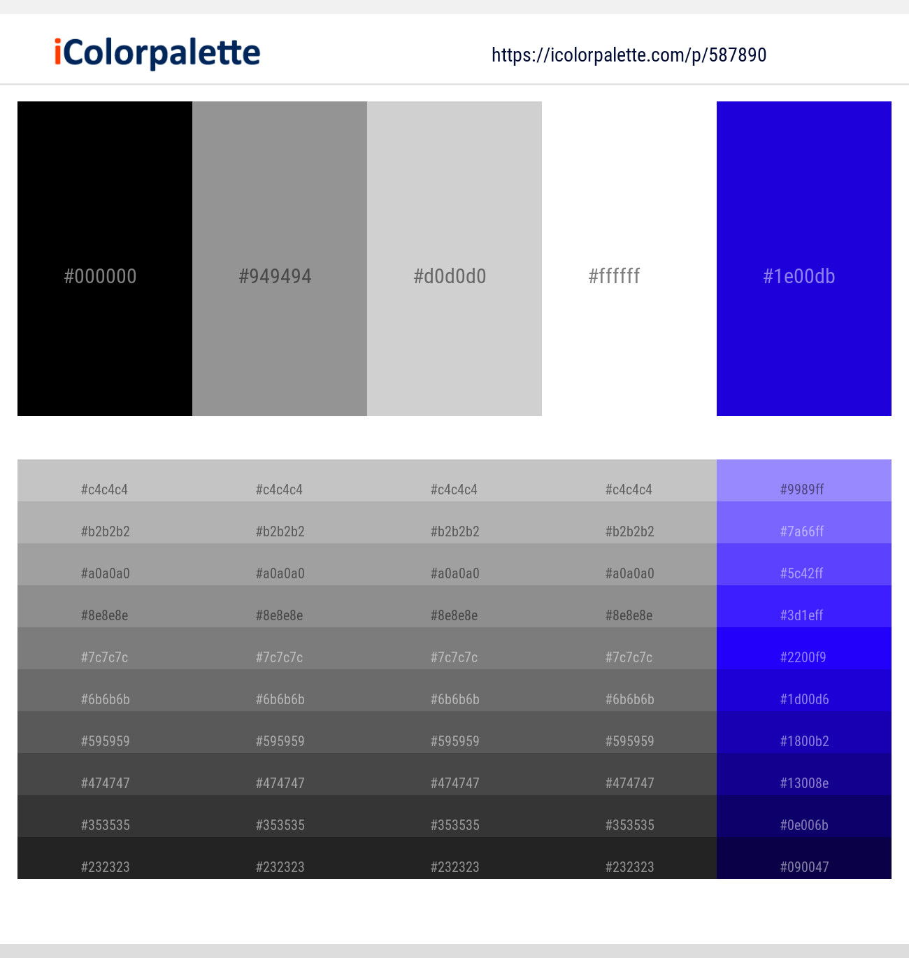 2270+ Latest Color Schemes with Black And Gray Color tone combinations ...