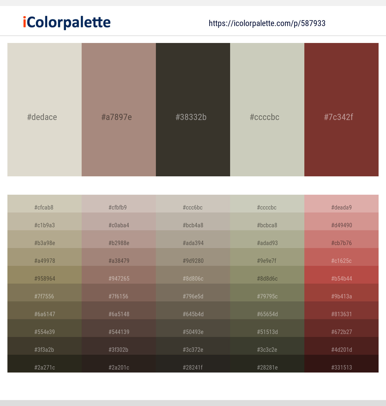 587933Moon Mist – Pharlap – Armadillo – Foggy Gray – Nutmeg Color scheme